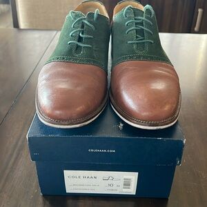 Brown/Green Cole Haan Leather Shoes